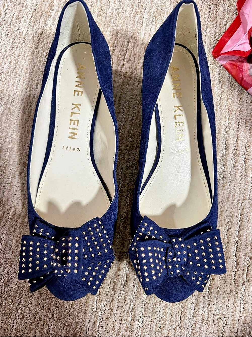 Anne Klein Navy Bow Heels